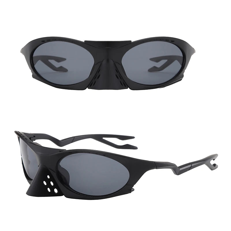 2/3PCS INS New Men Outdoor Sports Cycling  Hip Hop Sunglasses Fashion Women Trendy Party Sunscreen Glasses Personalized Goggles