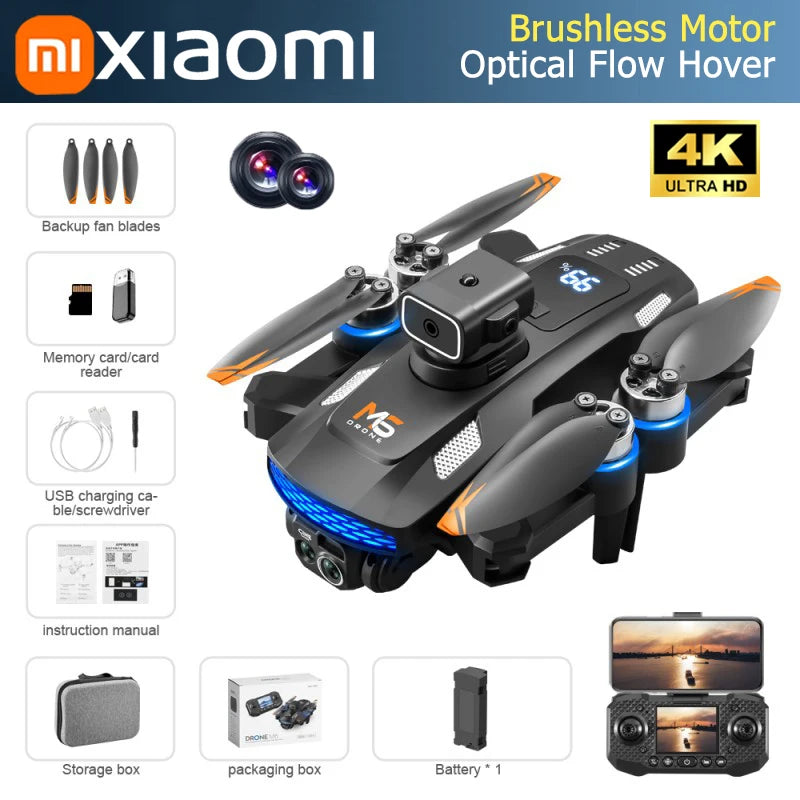 Xiaomi M6 Drone Professiona 8K Aerial HD Dual Camera 5G WIFI Intelligent Obstacle Avoidance With Screen GPS Brushless RC Drone