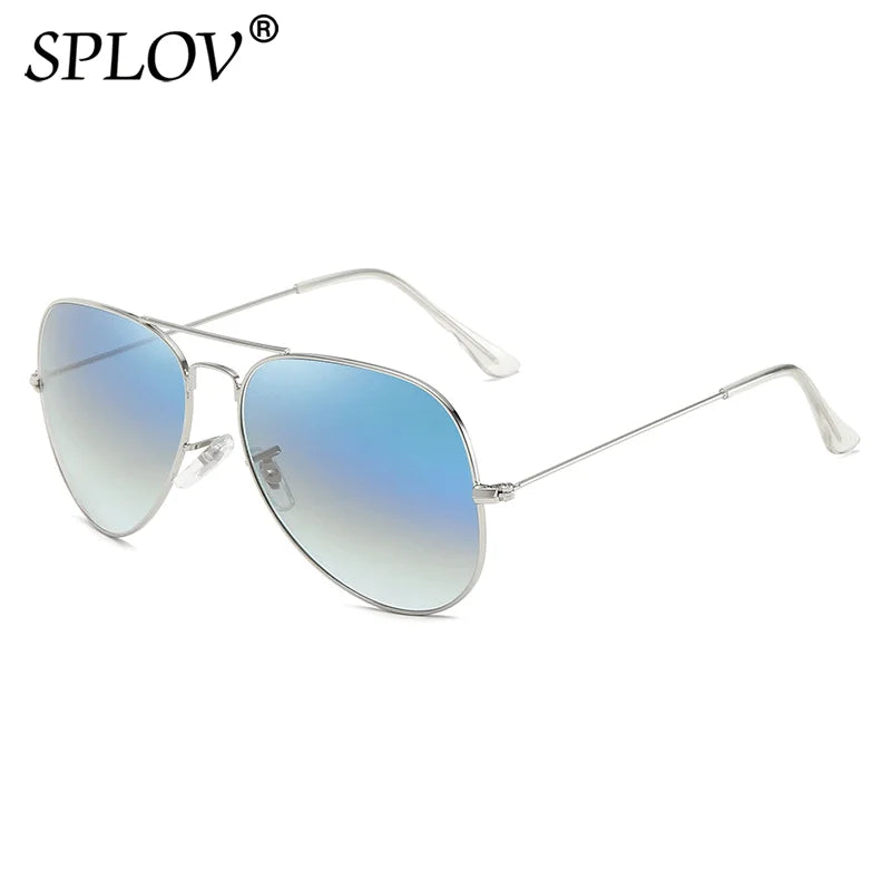 New Fashion Aviation Sunglasses Men Women Classic Pilot Glasses Lens Stainless Steel Frame Vintage Gradient Driving Eyewear UV40