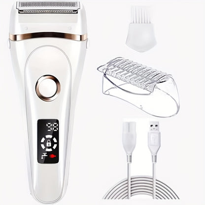 Women'S Electric Shaver for Bikini, Legs & Underarms - Stainless Steel Trimmer with USB Charging