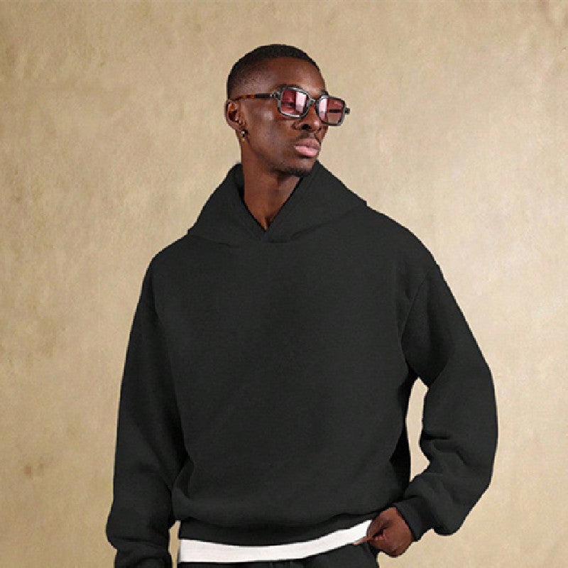 Men's Loose Hooded Sweater Casual Sweatpants Suit