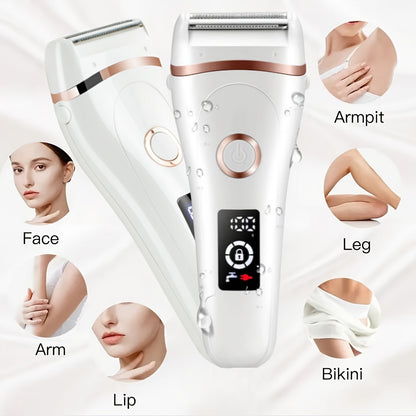 Women'S Electric Shaver for Bikini, Legs & Underarms - Stainless Steel Trimmer with USB Charging