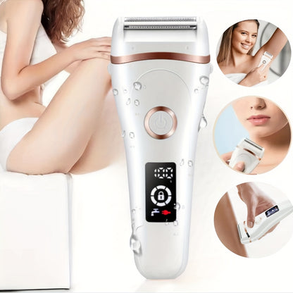 Women'S Electric Shaver for Bikini, Legs & Underarms - Stainless Steel Trimmer with USB Charging