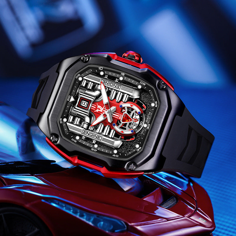 Three-dimensional Hollow Quartz Transparent Bottom Men