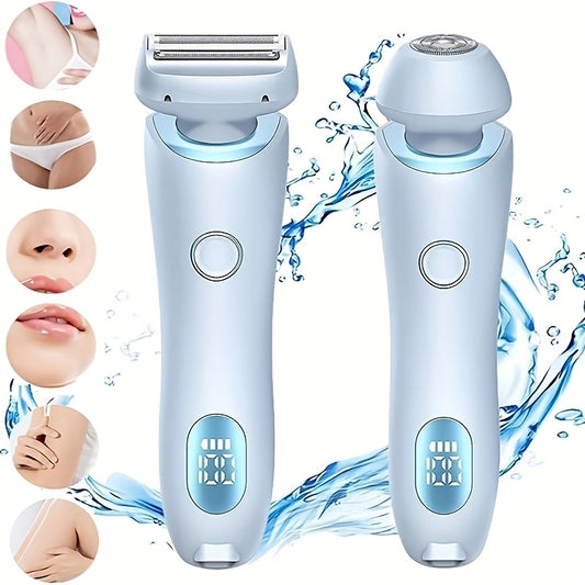 2-in-1 Lip & Body Shaver for Women - IPX7, Portable Electric Razor with Stainless Steel Blades, Ideal for Lips, Chin, Armpits, Peach Fuzz, Fingers, Neck & Cheeks - Perfect Gift for Her, Beauty Razor|Modern Aesthetic|Stainless