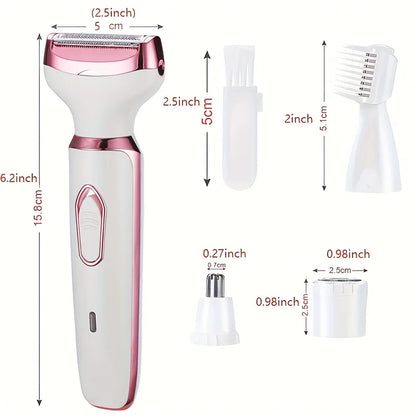4 in 1 Electric Razor for Women Shaver Lady Shaver Body Hair Trimmer