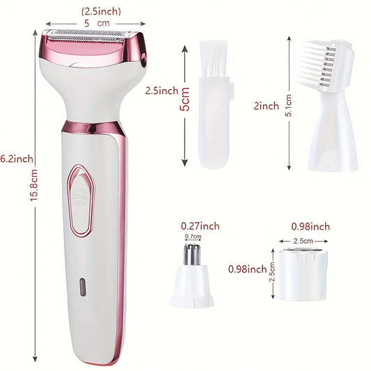 4 in 1 Electric Razor for Women Shaver Lady Shaver Body Hair Trimmer